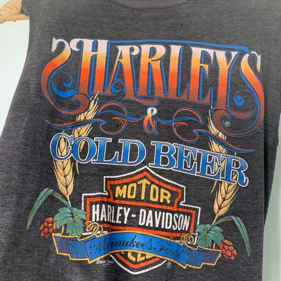 Rare vintage Harley and cold beers tank shirt - Picture 1 of 15